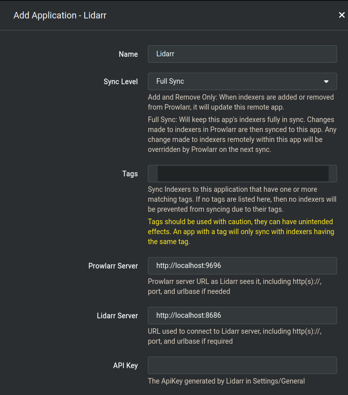 Paramètre d'une appli