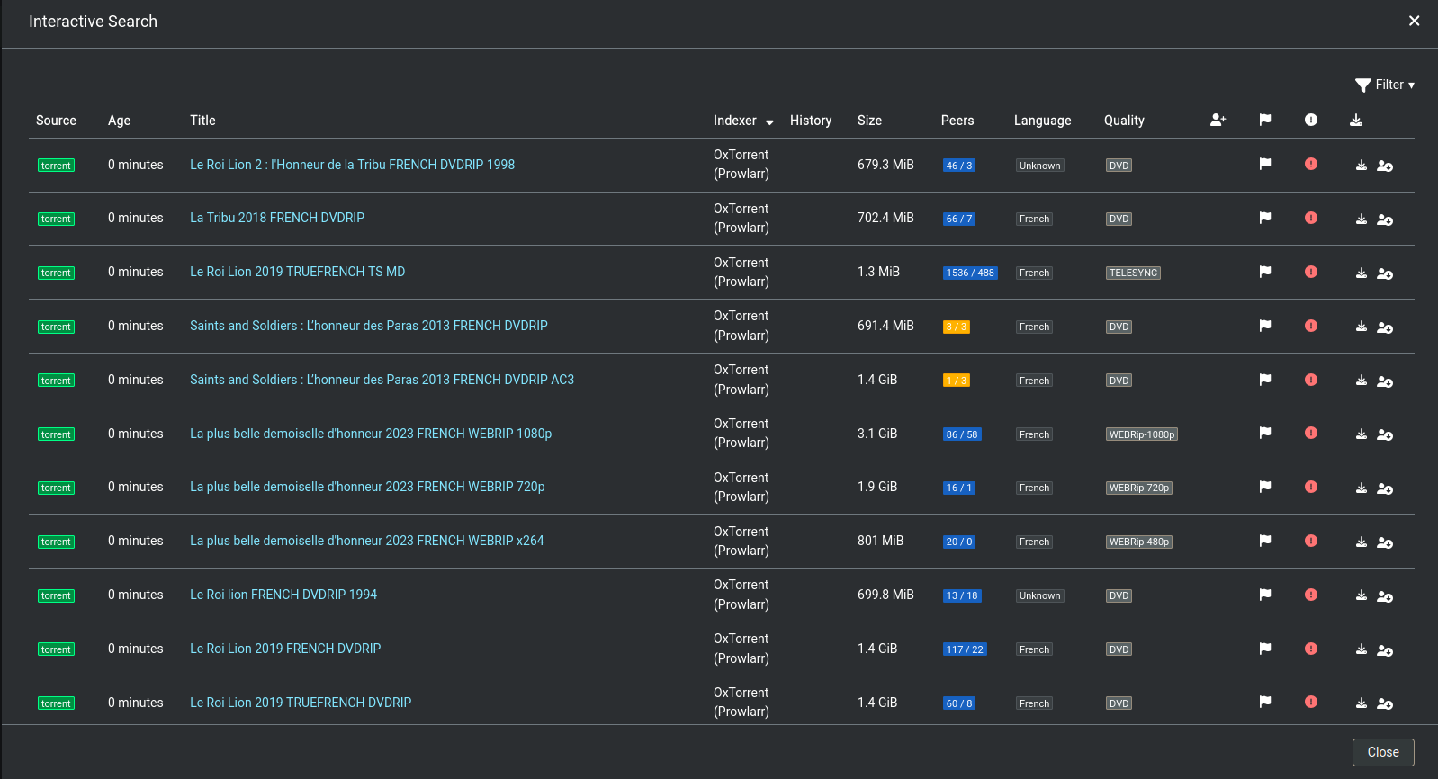 Import manuel du Roi Lion 2
