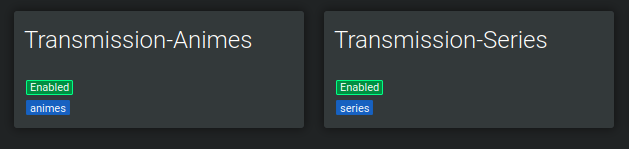 Les download clients de sonarr