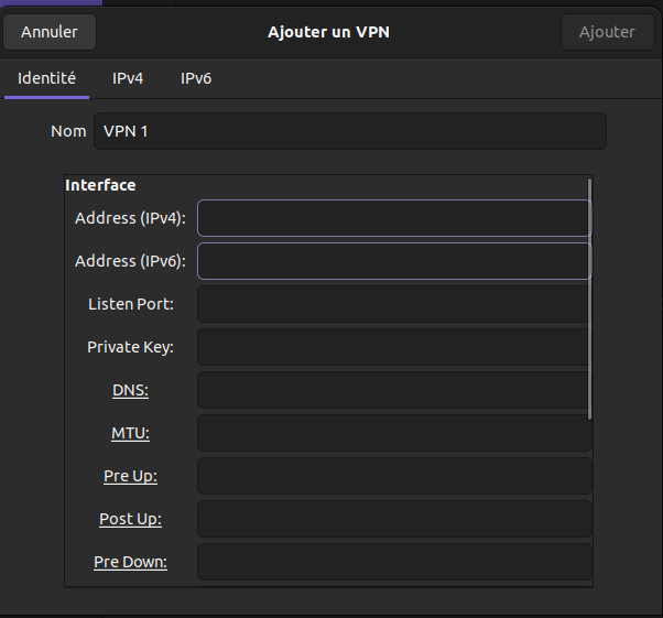 Wireguard sous Ubuntu intégré à nm.